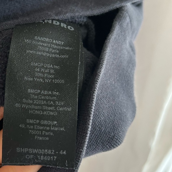 Sandro Crewneck Logo Sweatshirt Midnight Blue S - Picture 7 of 8